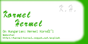 kornel hermel business card